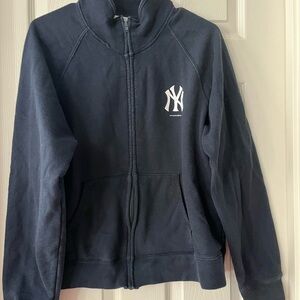 New York Yankees zip up sweatshirt (no hood) men’s XL, navy blue